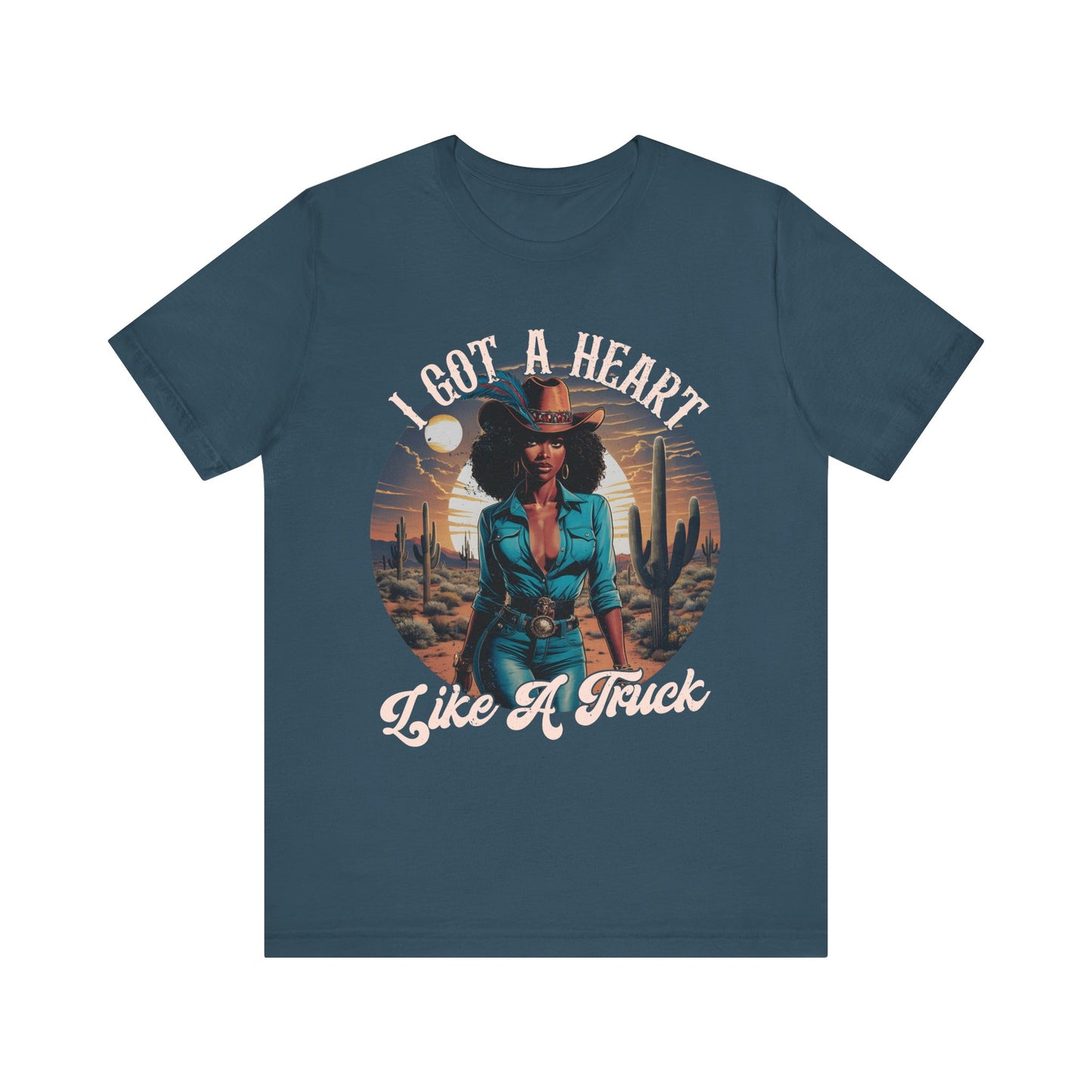 Heart Like A Truck Shirt – Black Cowgirl Christian Desert Western Tee