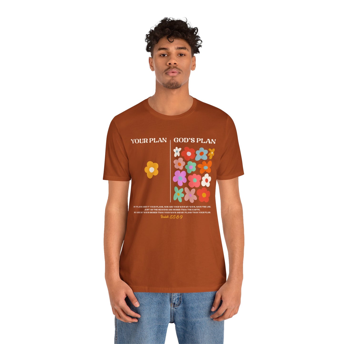 Your Plan God’s Plan Shirt – Isaiah 55:8-9 Bible Verse Christian Floral Tee