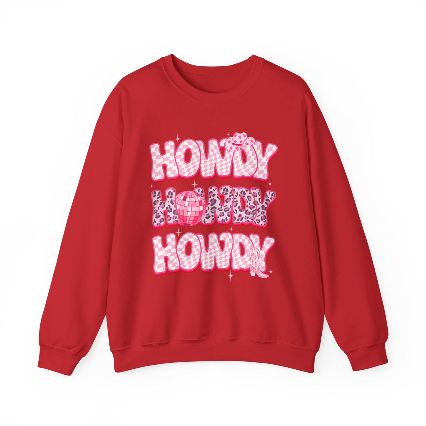 Disco Howdy Cowgirl Sweatshirt – Pink Leopard Western Rodeo Country Pullover