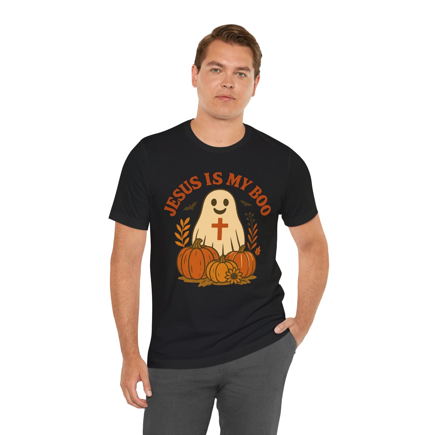 Jesus Is My Boo Shirt – Cute Christian Ghost Pumpkin Halloween Faith Tee