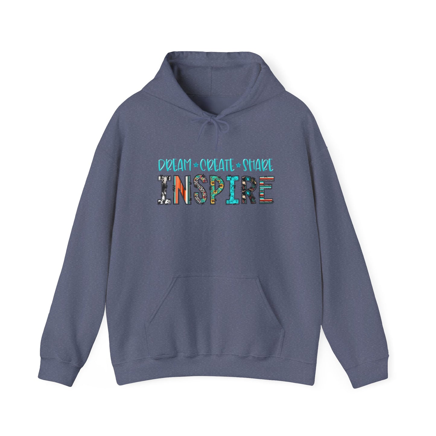Dream Create Share Inspire Hoodie – Motivational Teacher Western Pullover