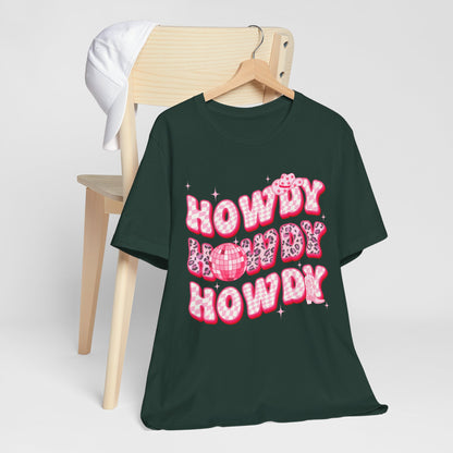 Howdy Pink Cowgirl Shirt – Leopard Disco Western Rodeo Country Girl Tee