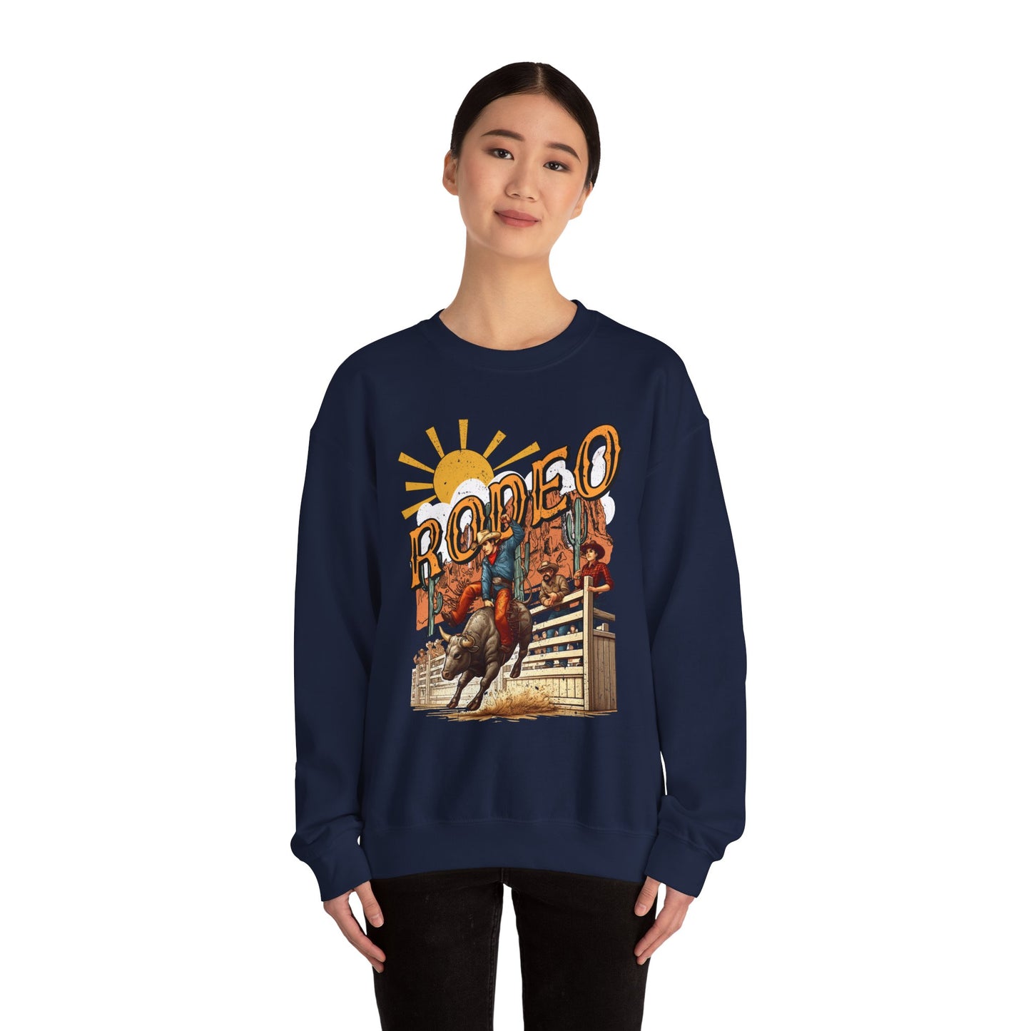 Rodeo Bull Rider Sweatshirt – Western Howdy Ranch Cowboys Bull Riding Pullover