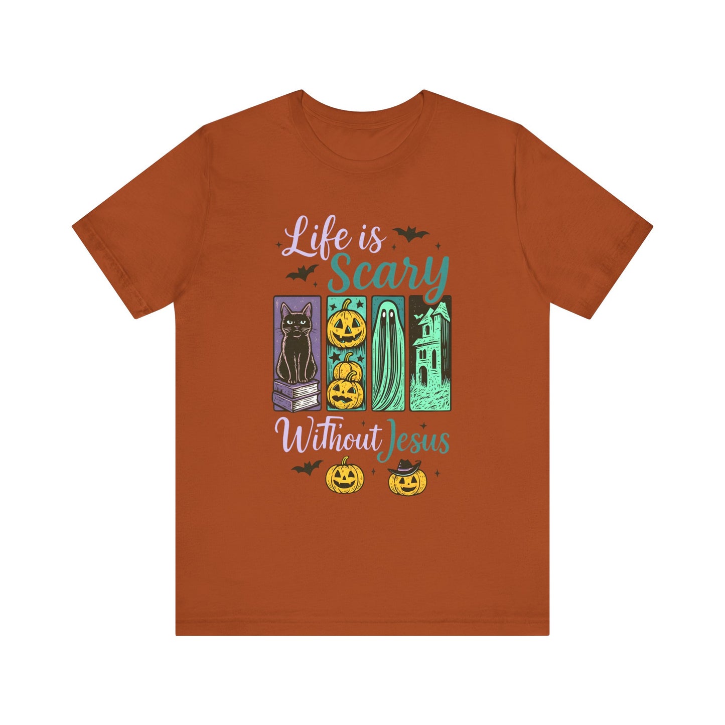 Life Is Scary Without Jesus Shirt – Christian Retro Halloween Faith Tee