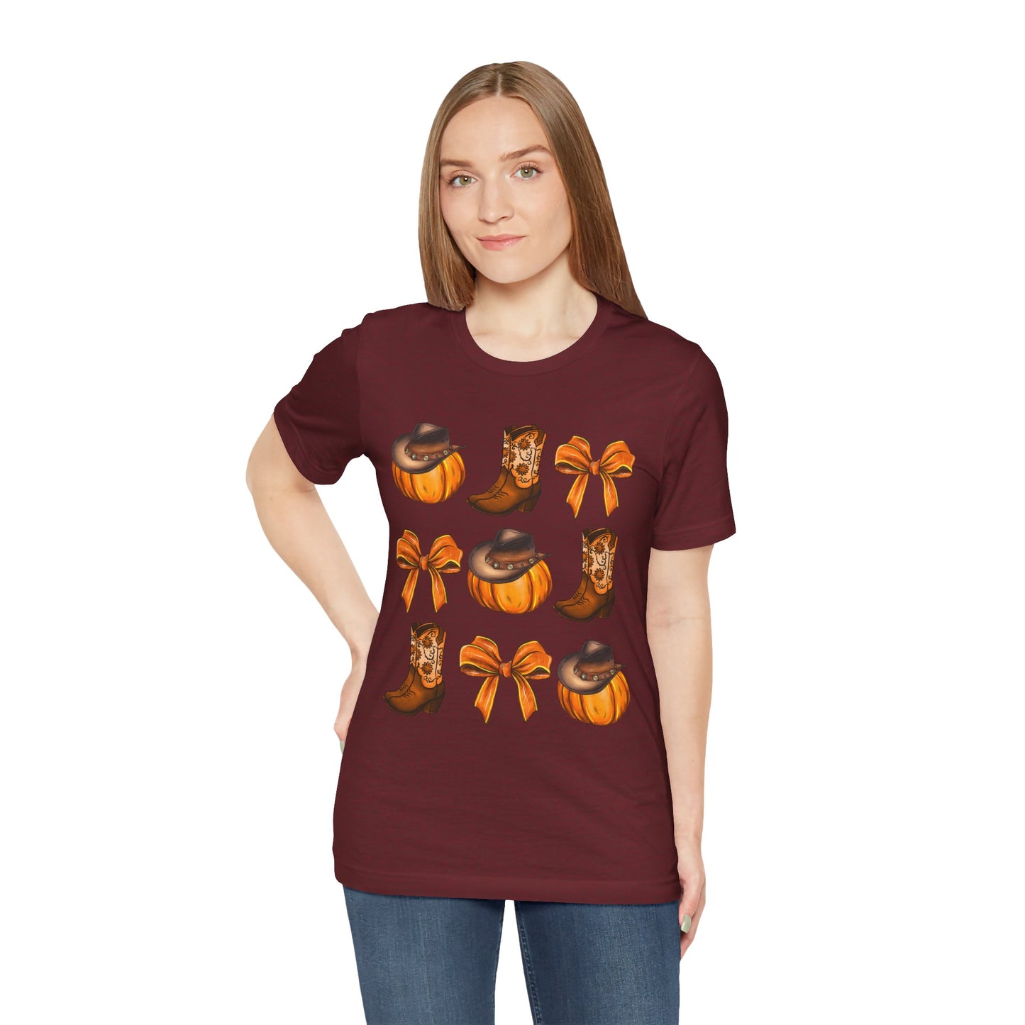 Howdy Pumpkin Shirt – Coquette Bow Cowgirl Western Fall Thanksgiving Tee
