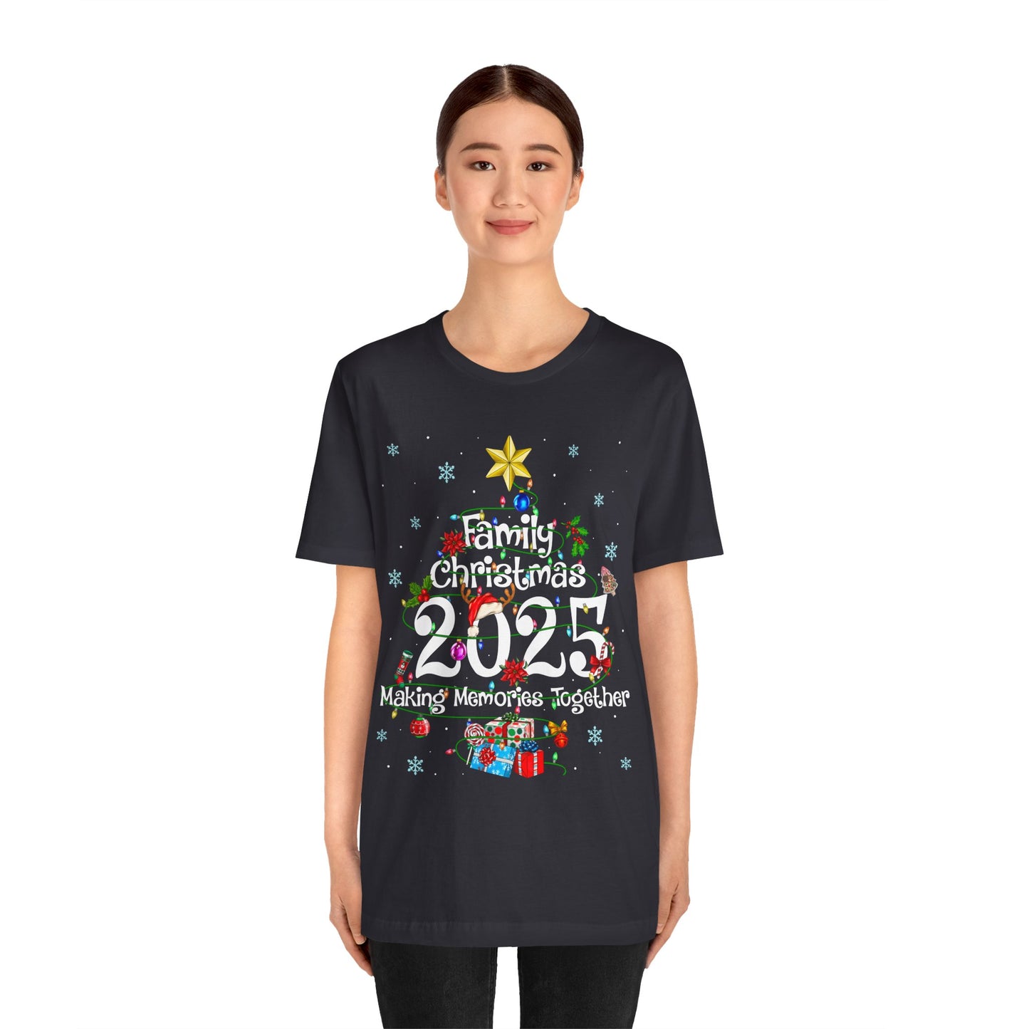 Family Christmas 2025 Tree Shirt – Festive Holiday Lights Matching Pajama Tee
