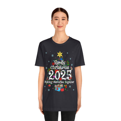 Family Christmas 2025 Tree Shirt – Festive Holiday Lights Matching Pajama Tee