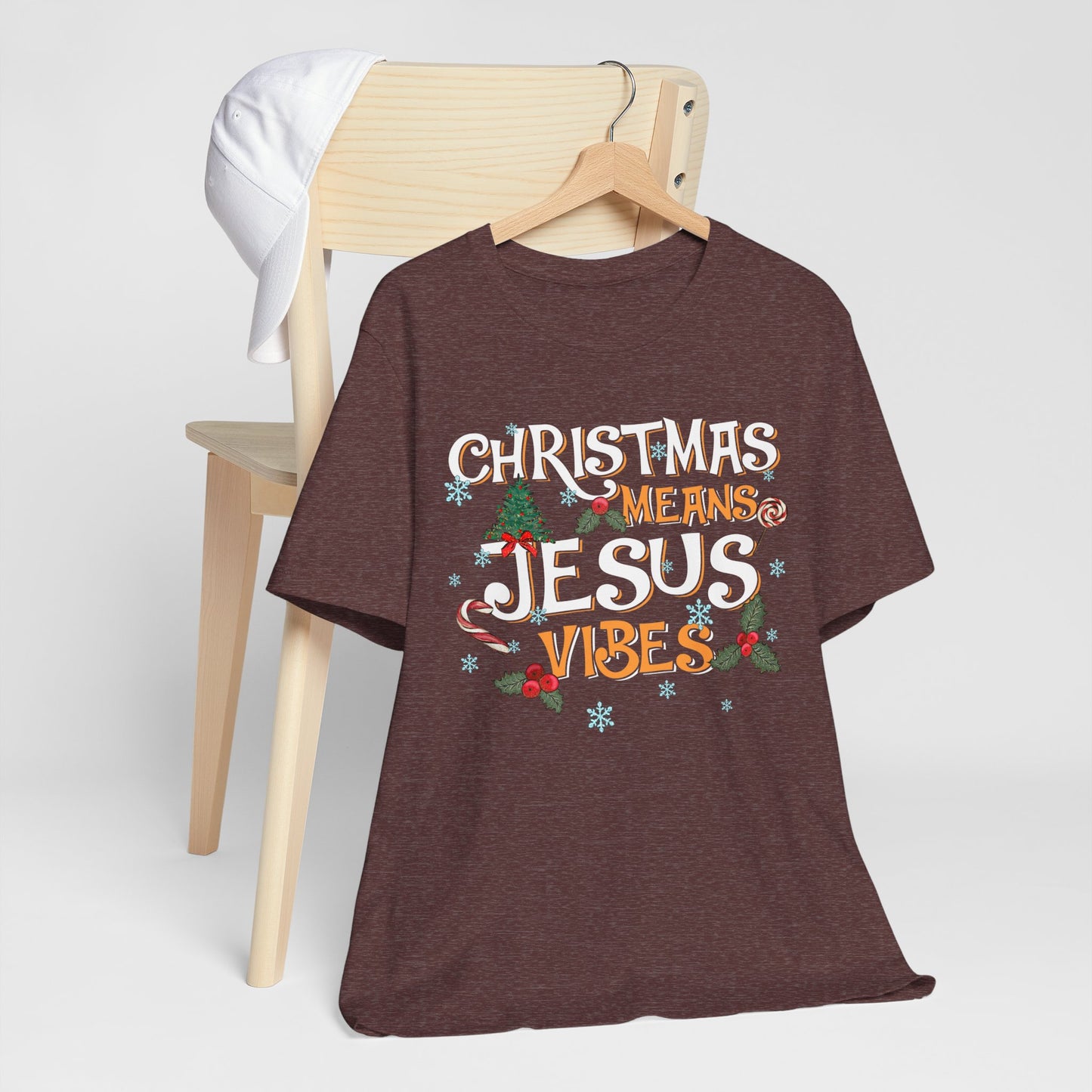 Christmas Means Jesus Vibes Shirt – Christian Faith Holiday Pajama Tee