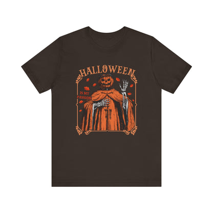 Halloween Is My Passion Jesus Cross Christian Jack O Lantern T-Shirt