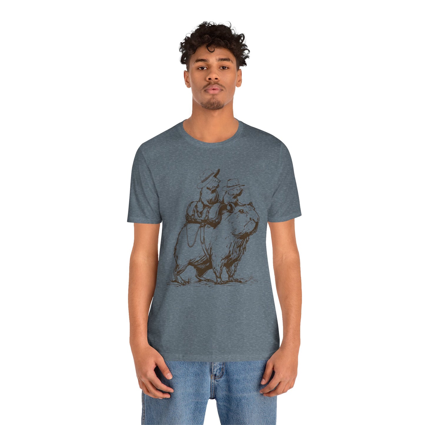 Vintage Rat Riding Capybara Shirt – Funny Western Cowboy Rodeo Tee
