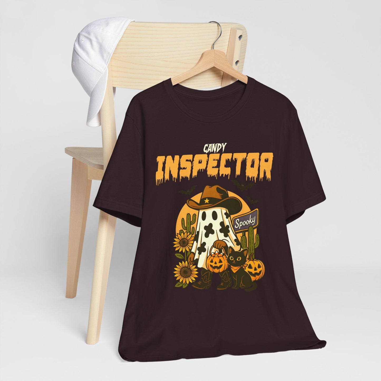 Candy Inspector Shirt – Western Ghost Cowboy Halloween Trick-or-Treat Tee