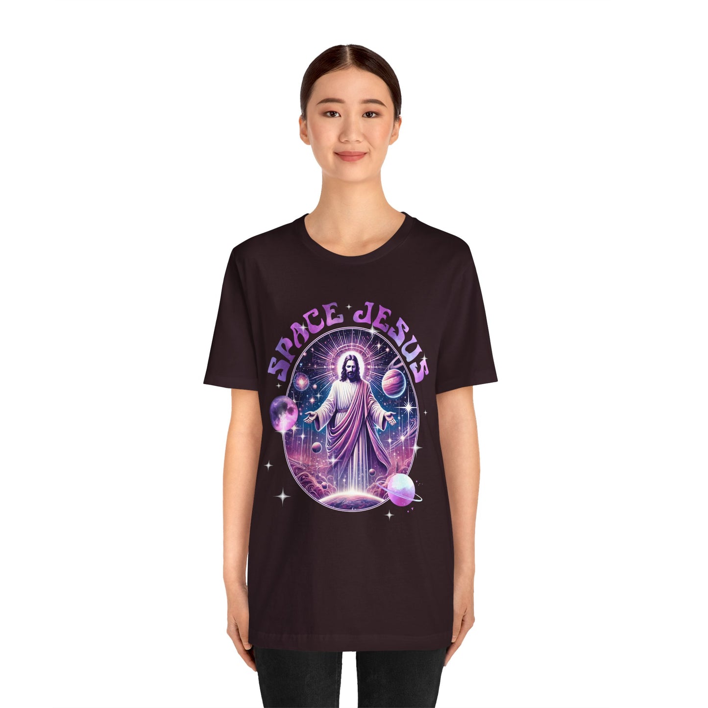 Space Jesus Galaxy Shirt – Cosmic Christian Planet Faith Graphic Unisex Tee