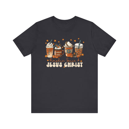 Coffee Pumpkin Spice & Jesus Christ Shirt – Christian Fall Latte Thanksgiving Tee