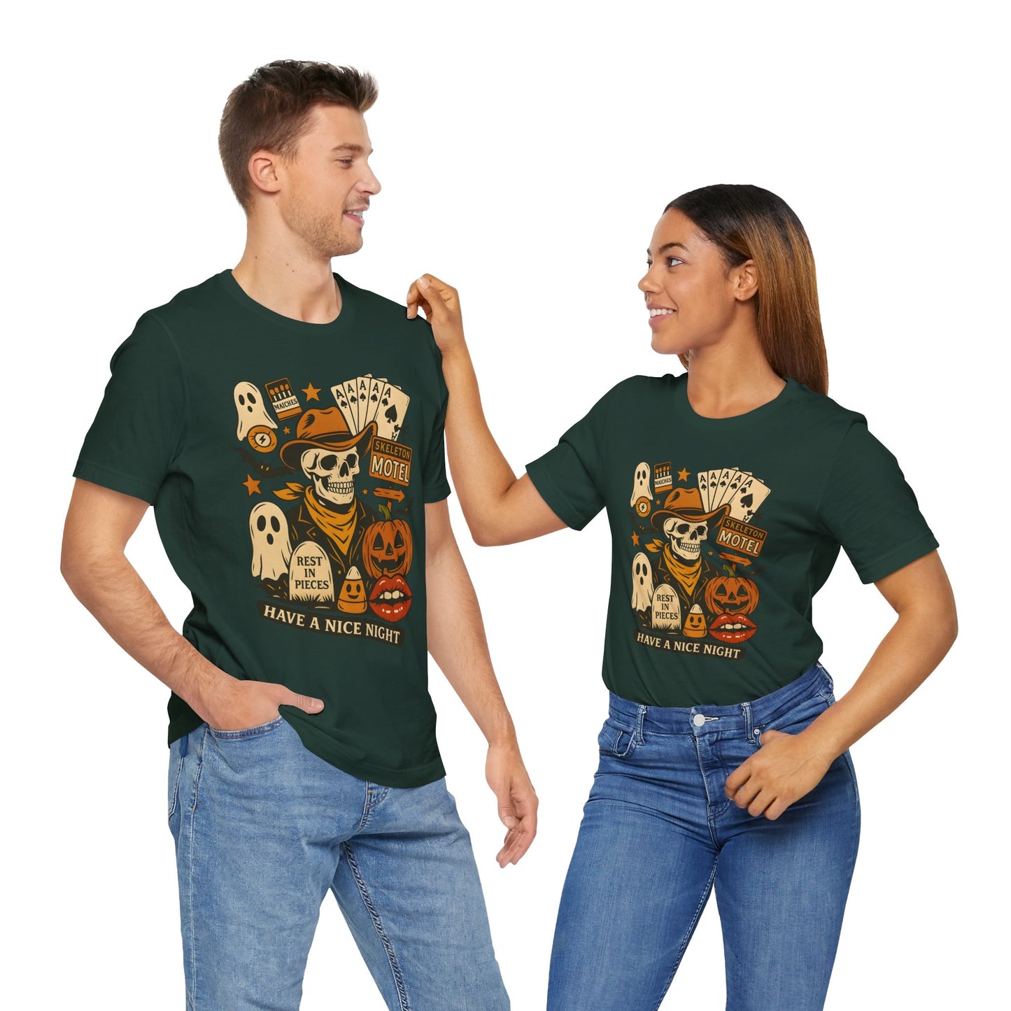 Have A Nice Night Shirt – Spooky Cowboy Skeleton Western Halloween Tee