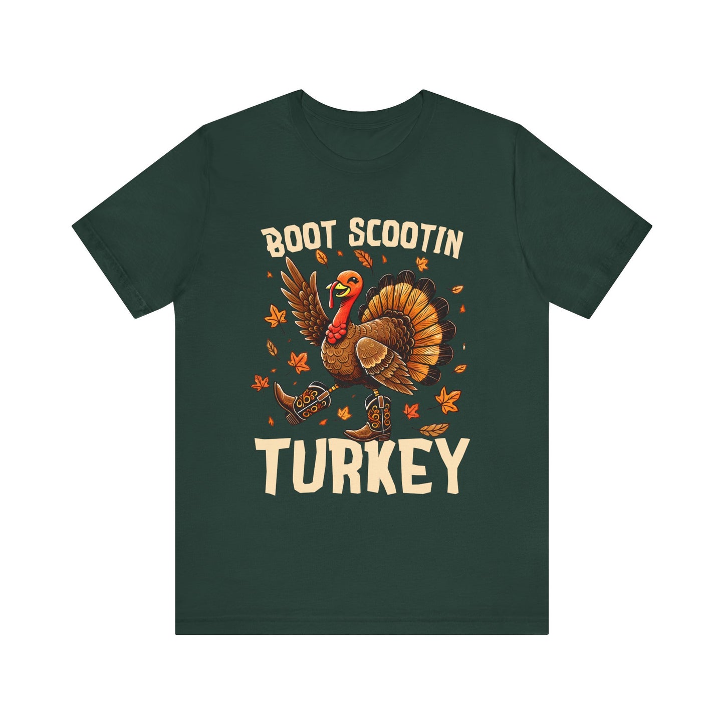 Boot Scootin’ Turkey Shirt – Funny Western Cowboy Thanksgiving Rodeo Tee