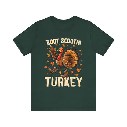 Boot Scootin’ Turkey Shirt – Funny Western Cowboy Thanksgiving Rodeo Tee