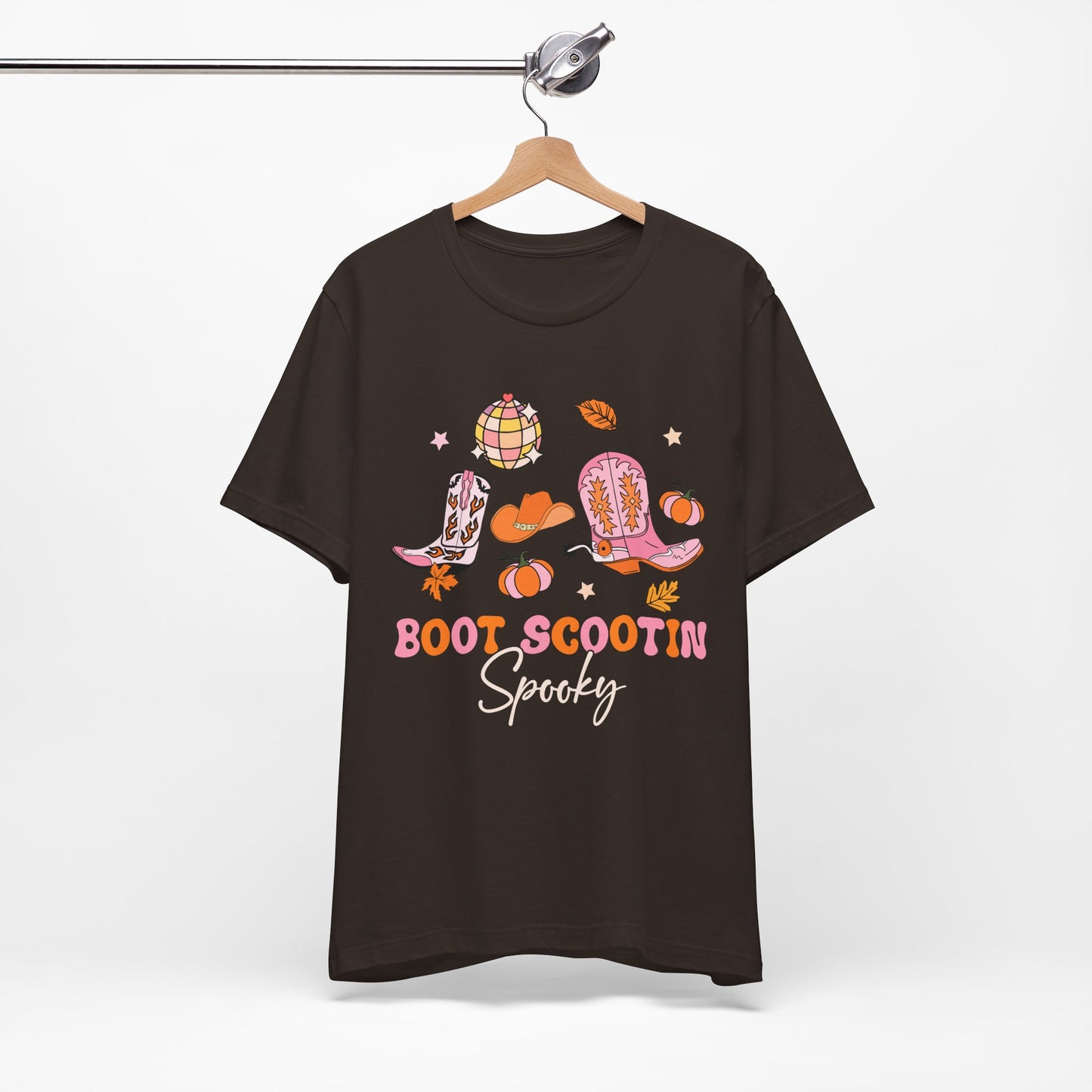 Boot Scootin Spooky Howdy Western Halloween Thanksgiving T-Shirt, Retro Cowgirl Fall Tee