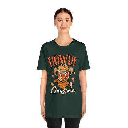 Christmas Howdy Cowboy Gingerbread Shirt – Funny Retro Western Holiday Pajama Tee