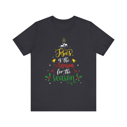 Jesus Is the Reason for the Season Shirt – Christian Christmas Tree Faith Tee