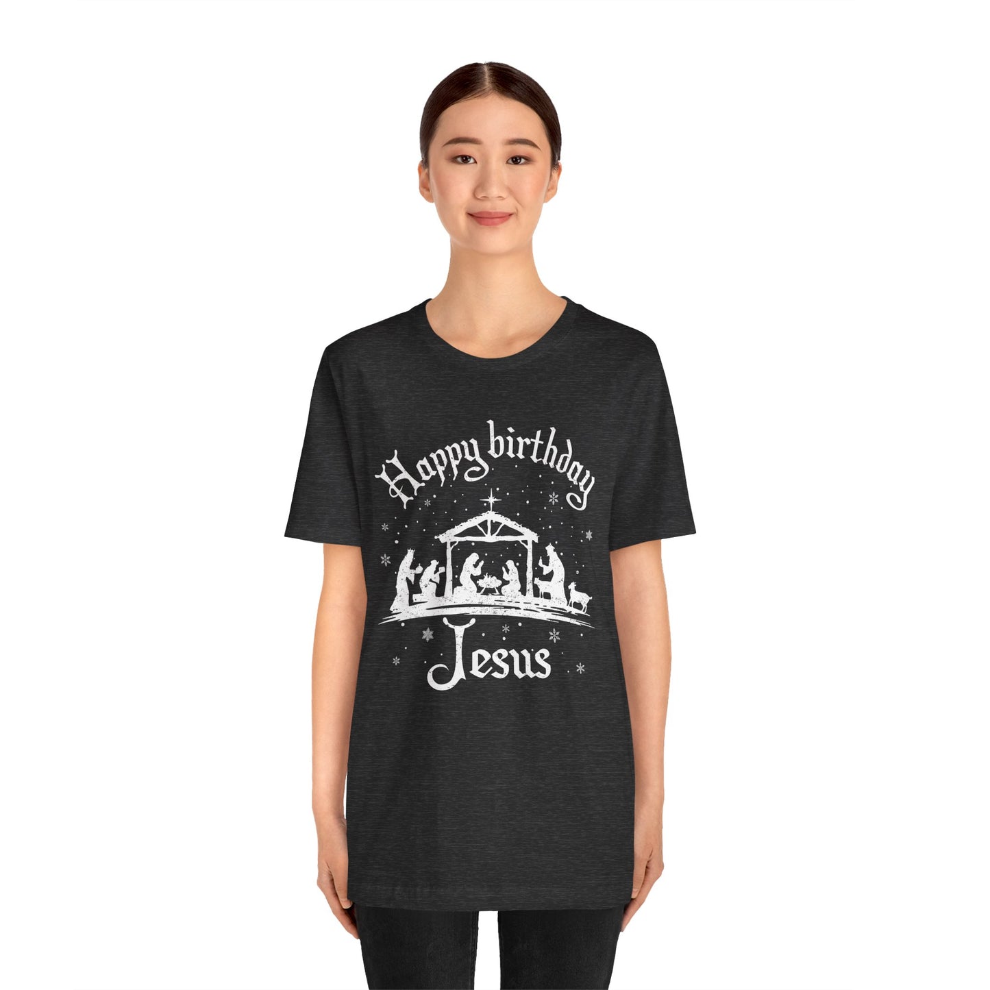 Happy Birthday Jesus Shirt – Christian Nativity Faith-Focused Christmas Tee