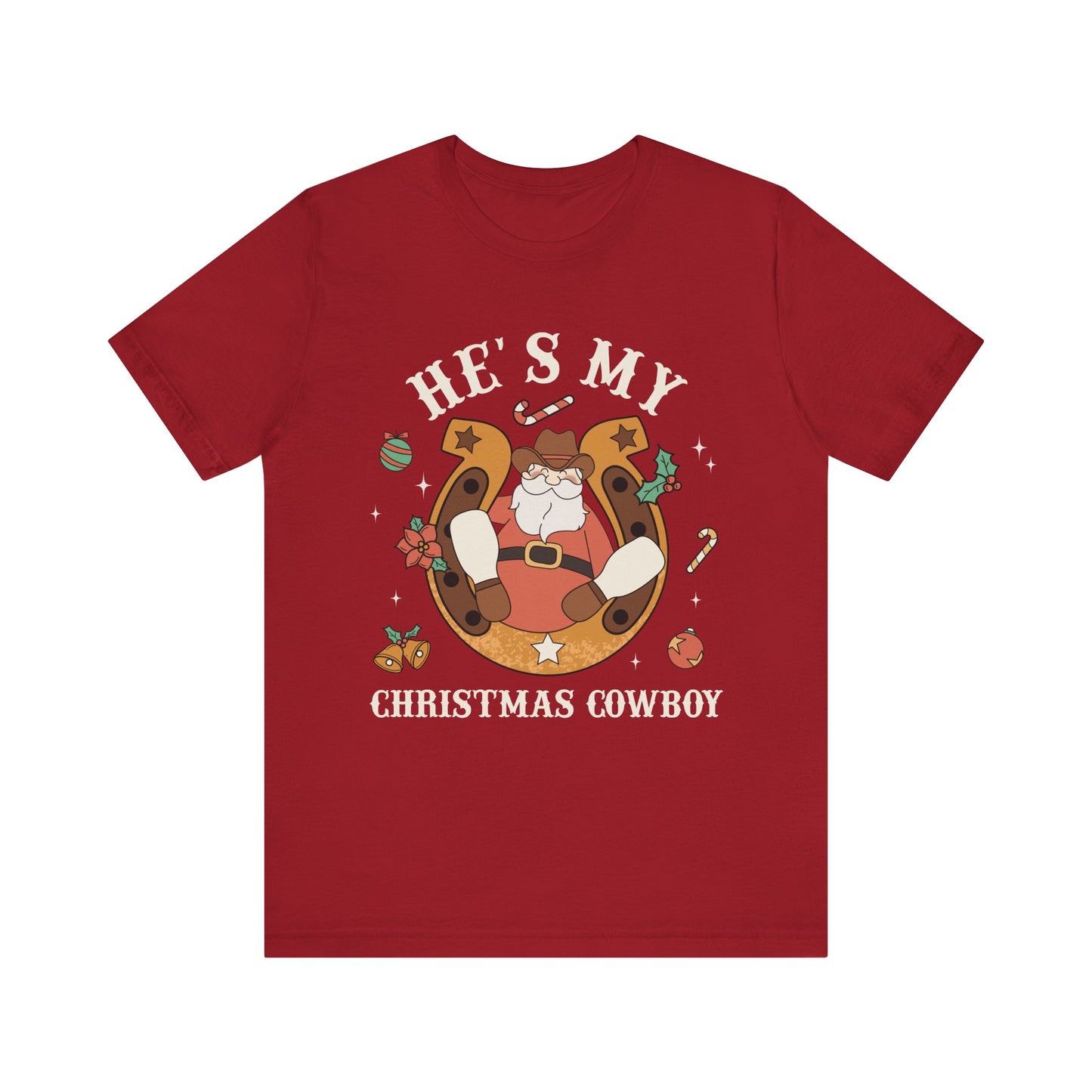 He’s My Christmas Cowboy Shirt – Western Santa Couples Matching Holiday Tee