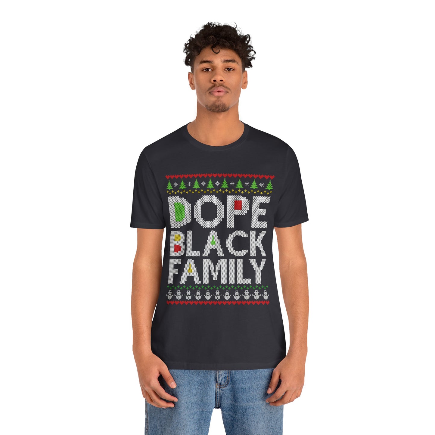 Dope Black Family Ugly Christmas Sweater – Afrocentric Holiday Shirt, Funny Matching Christmas Tee for Proud Black Families