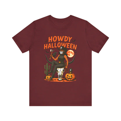 Howdy Halloween Shirt – Skeleton Cowgirl Western Fall Rodeo Tee