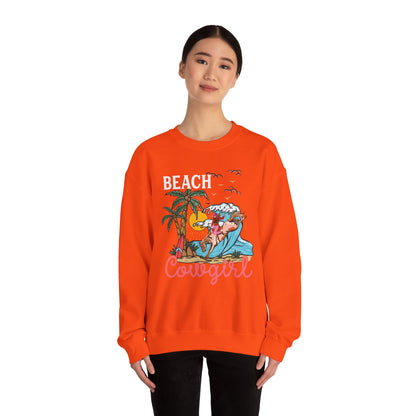 Beach Cowgirl Sweatshirt – Tropical Palm Tree Western Rodeo Texas Pullover