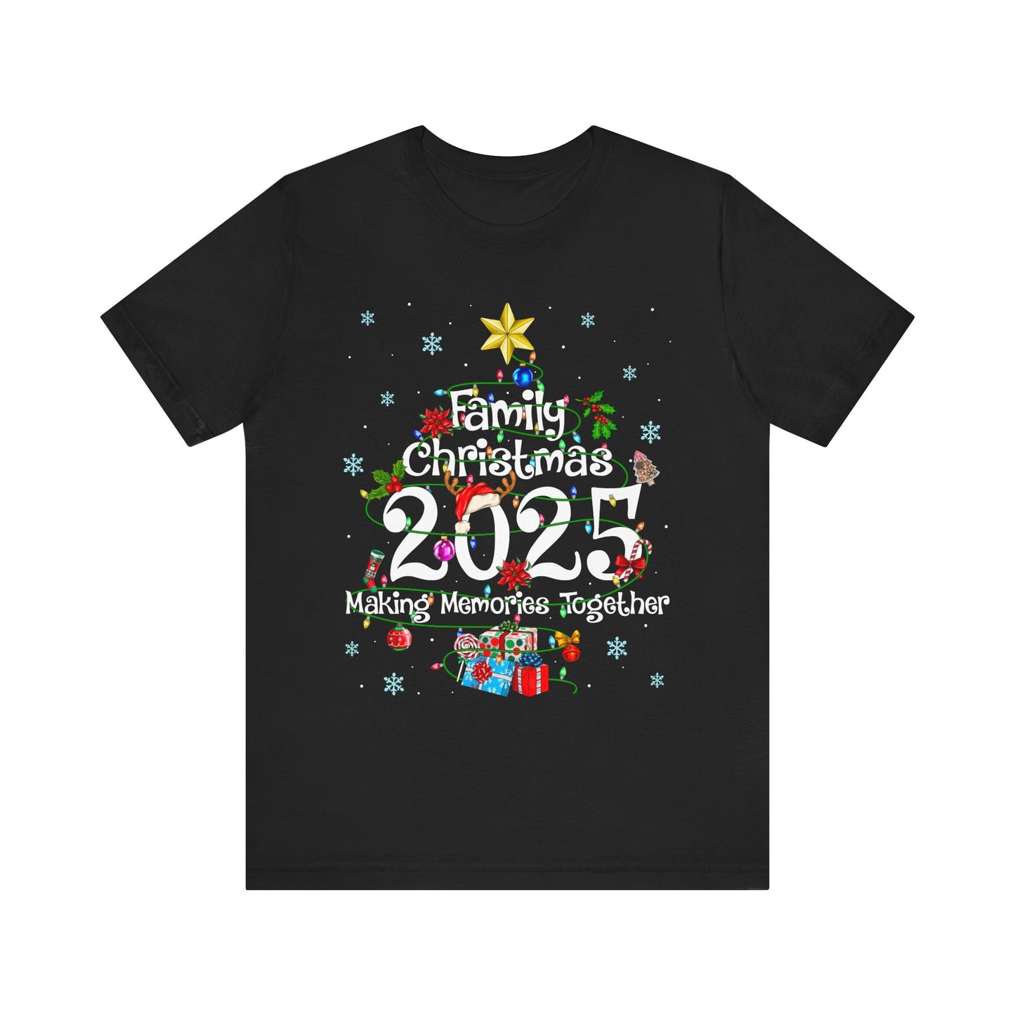 Family Christmas 2025 Tree Shirt – Festive Holiday Lights Matching Pajama Tee