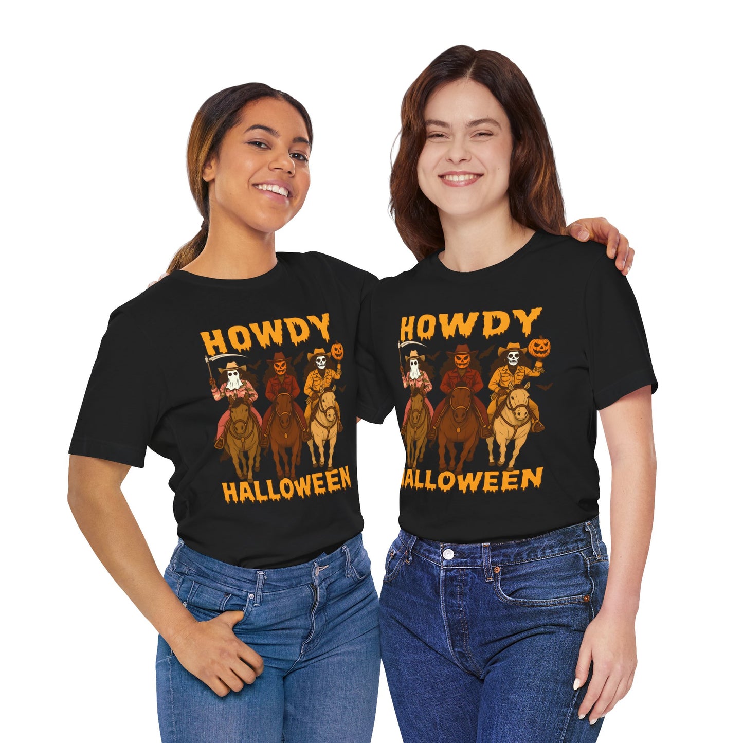 Howdy Halloween Shirt – Spooky Western Skeleton Cowboy Riders Tee, Funny Rodeo Fall Outfit