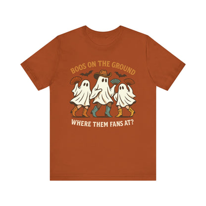 Boos on the Ground Shirt – Funny Western Cowgirl Ghost Squad Halloween Tee