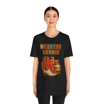 Western Barbie Cowgirl Boot Shirt – Floral Rodeo Country Girl Tee