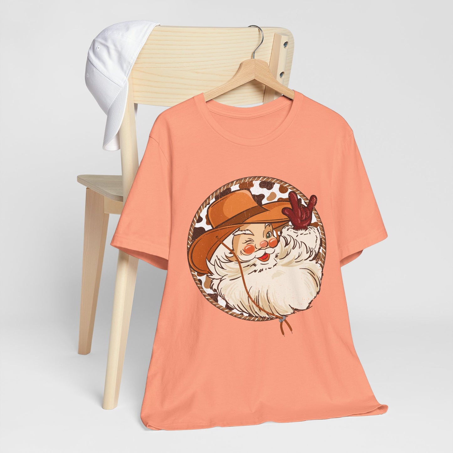 Retro Christmas Cowboy Santa Shirt – Groovy Western Howdy Holiday Tee