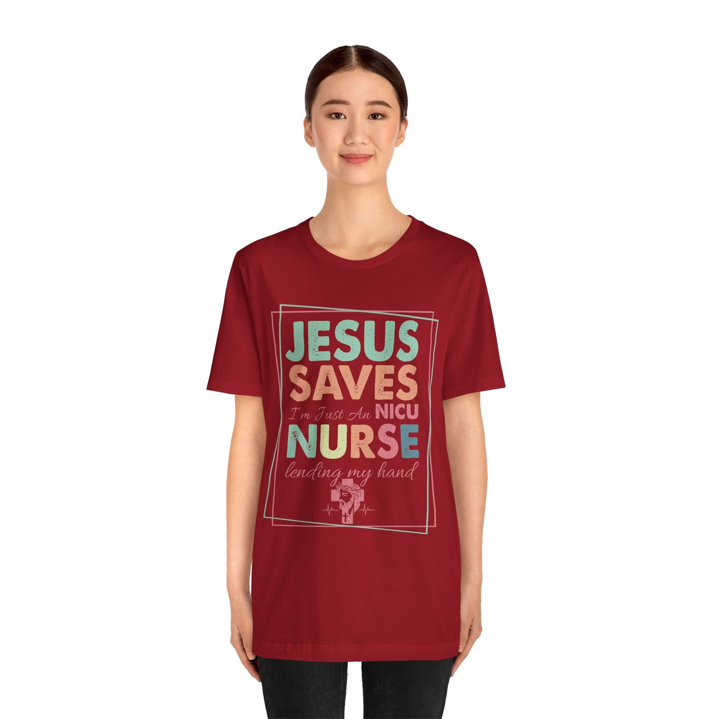 Jesus Saves NICU Nurse Shirt – Christian Neonatal Nurse Gift, Faith-Based Nurse Appreciation Tee