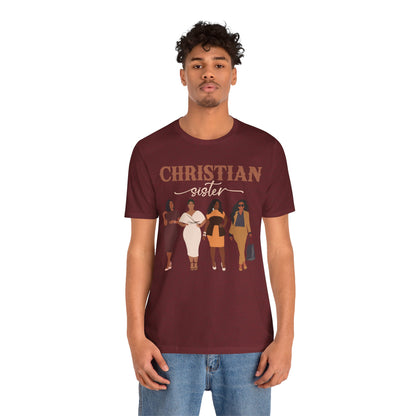 Christian Sister Melanin Shirt – Bold Black Woman of God Faith Graphic Tee