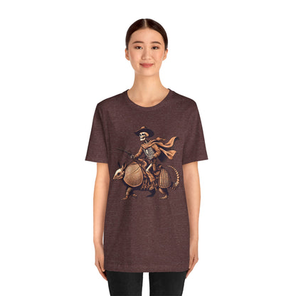 Cowboy Skeleton Riding Armadillo Shirt – Howdy Western Texas Rodeo Tee