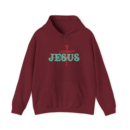 The Way Truth Life Christ Jesus Cross Nails Christian Bible Hoodie
