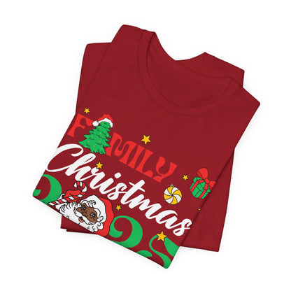 Family Christmas 2025 Shirt – Black Santa Afrocentric Matching Holiday Tee