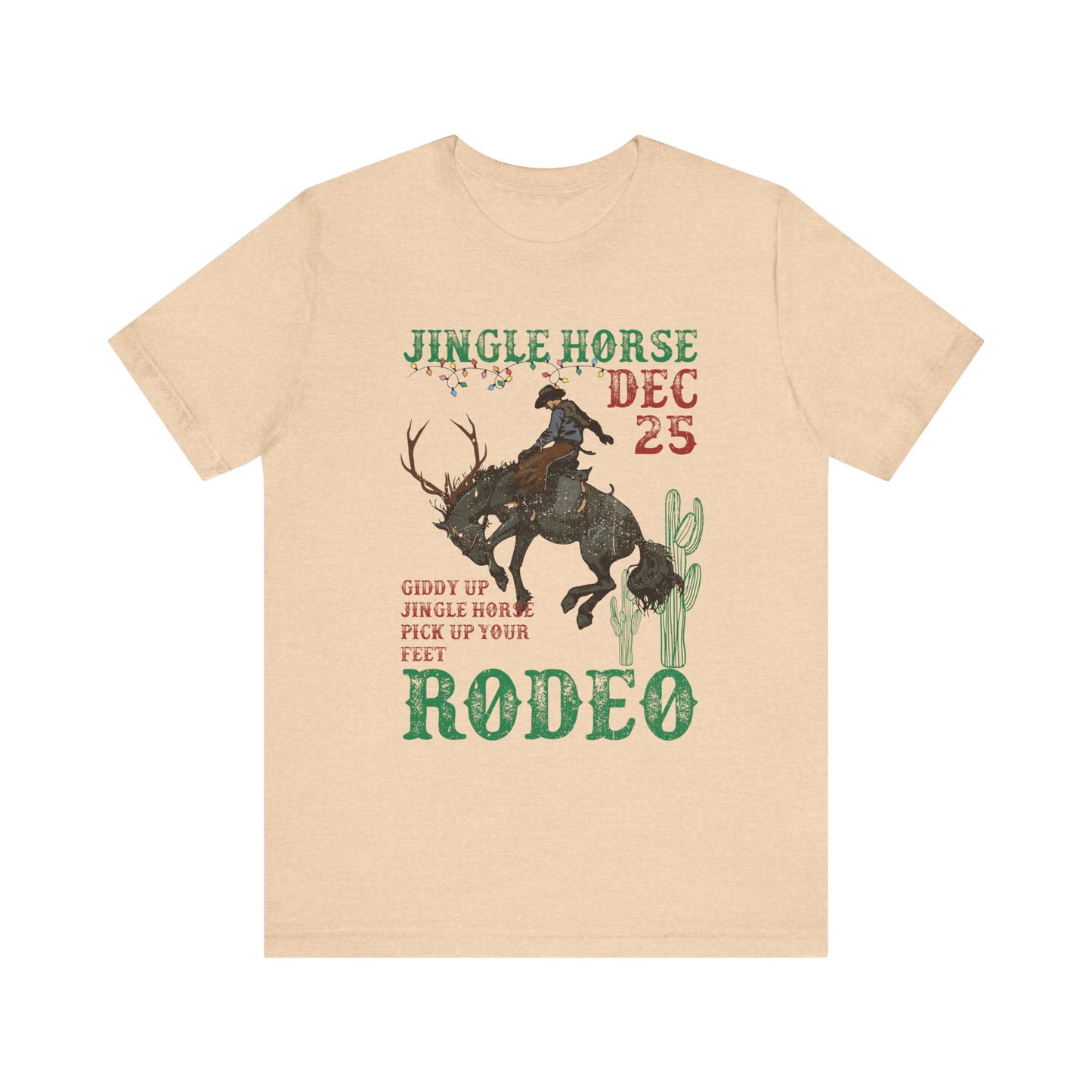 Giddy Up Jingle Horse Shirt – Western Rodeo Howdy Christmas Holiday Tee