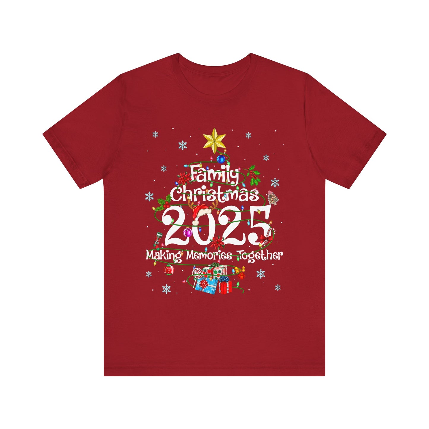 Family Christmas 2025 Tree Shirt – Festive Holiday Lights Matching Pajama Tee