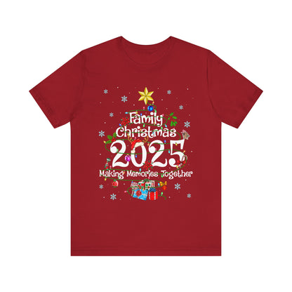 Family Christmas 2025 Tree Shirt – Festive Holiday Lights Matching Pajama Tee