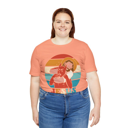Hey Devil Jesus Has Your Back T-Shirt, Funny Christian Retro Halloween Tee