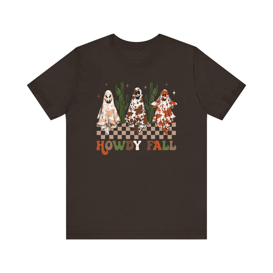 Howdy Fall Retro Ghost Shirt – Western Cowboy Cowgirl Halloween Tee