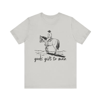 God’s Gift to Man Shirt – Cowboy Howdy Rodeo Christian Western Tee