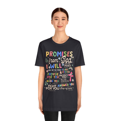 Promises From God Shirt – Christian Women’s Bible Verse Cross Faith Scripture Tee