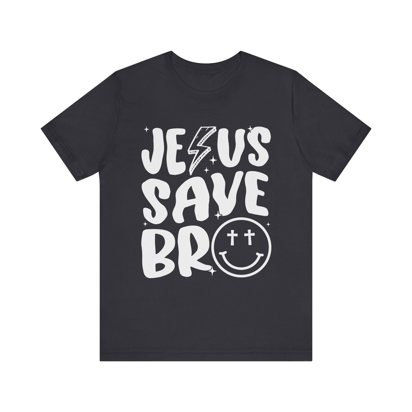Jesus Saves Bro Shirt – Funny Retro Christian Cross Christmas Faith Tee