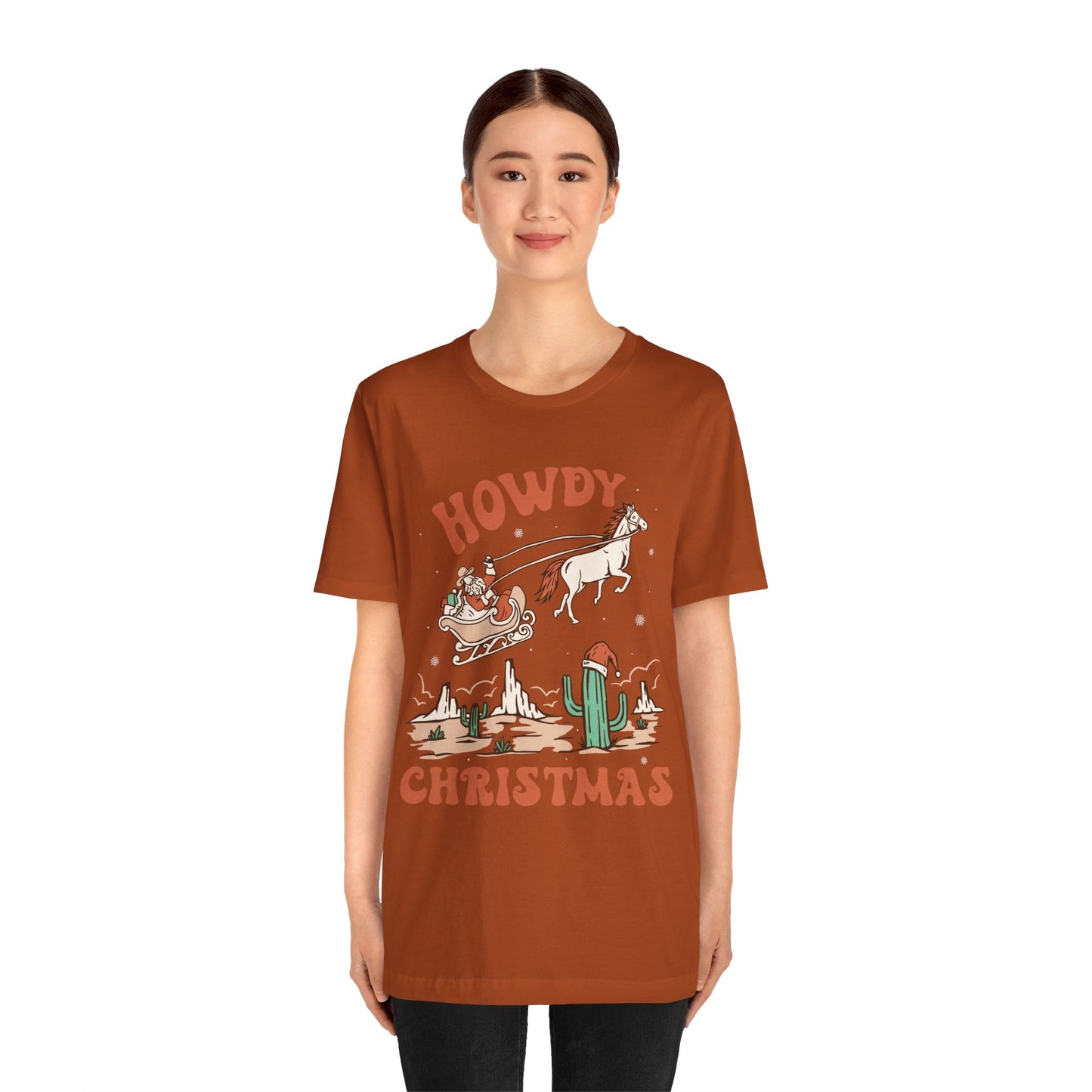 Howdy Christmas Shirt – Vintage Cowboy Santa on Horse Retro Western Holiday Tee