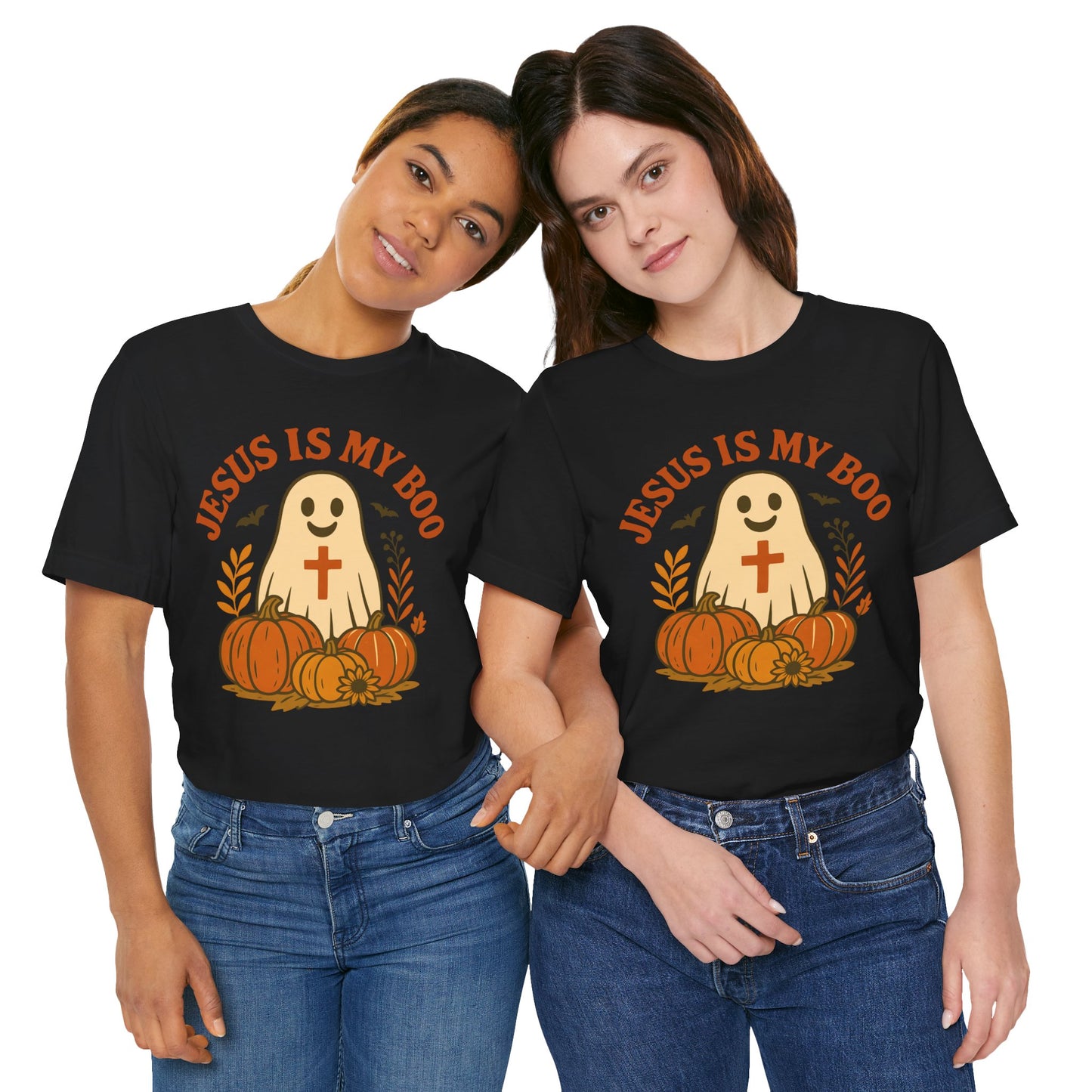 Jesus Is My Boo Shirt – Cute Christian Ghost Pumpkin Halloween Faith Tee