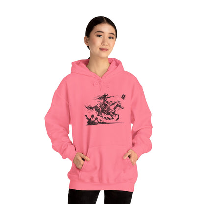 Cowgirl Riding Horse Hoodie – Christian Scripture Western Rodeo Texas Pullover