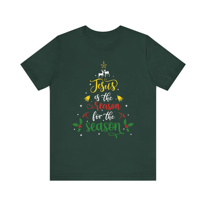 Jesus Is the Reason for the Season Shirt – Christian Christmas Tree Faith Tee